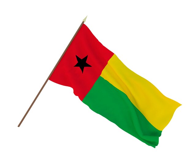 Background for designers illustrators National Independence Day Flags of GuineaBissau