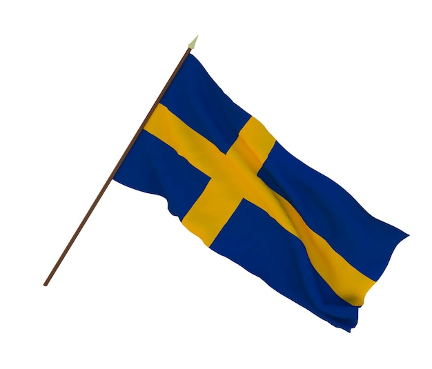 Background for designers illustrators National Independence Day Flags of Sweden