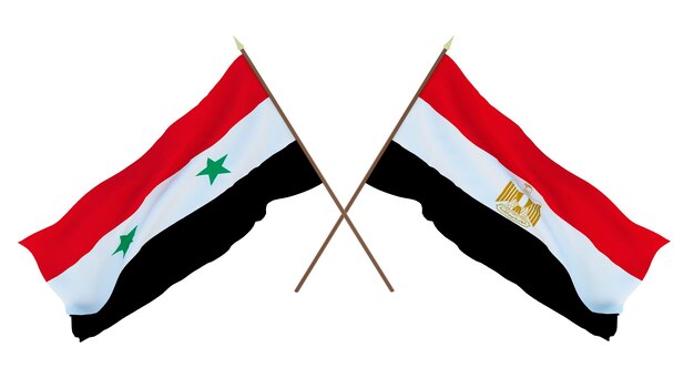デザイナー イラストレーターのための背景国立独立記念日フラグ シリアとエジプト