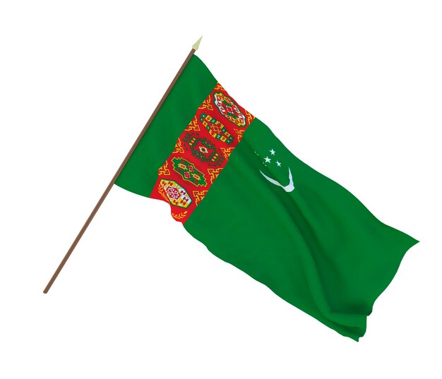 Background for designers illustrators National Independence Day Flags of Turkmenistan