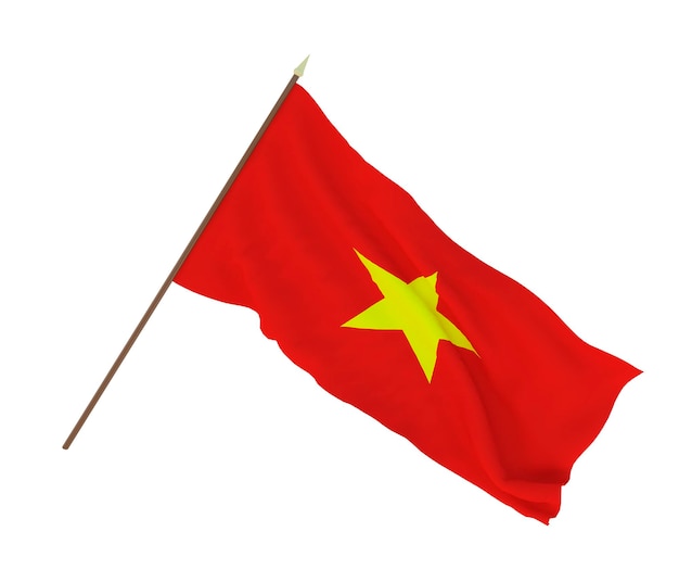 Background for designers illustrators National Independence Day Flags of Vietnam