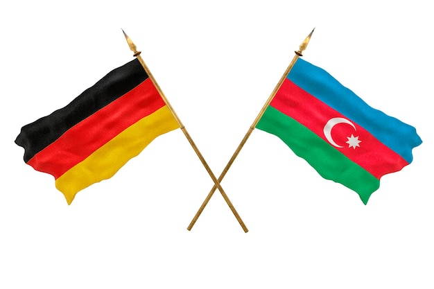 Background for designers National Day 3D model National flags of Germany and Azerbaijan