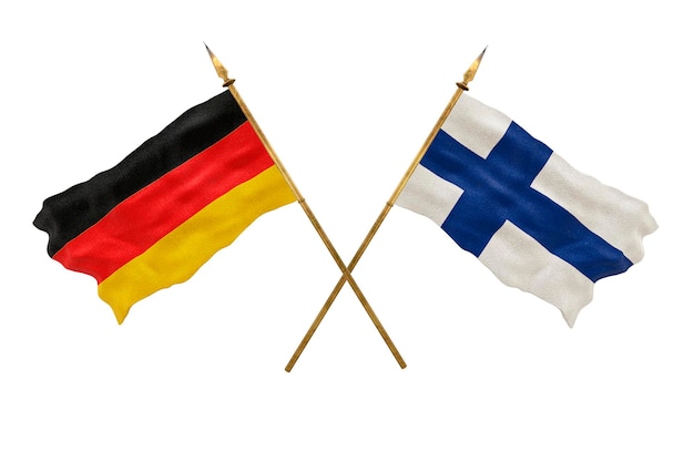 Background for designers National Day 3D model National flags of Germany and Finland