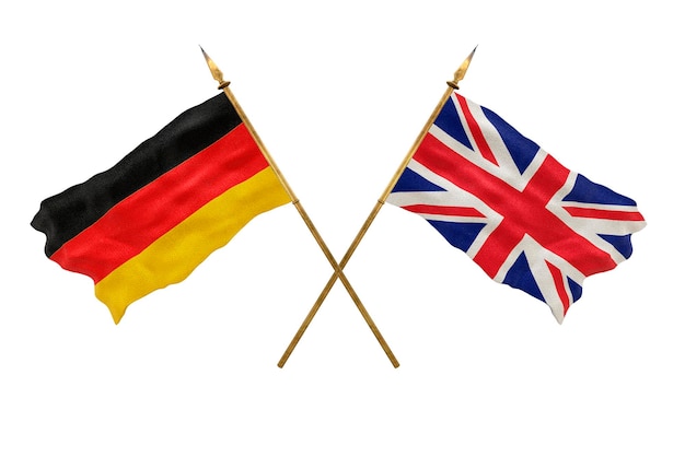 Photo background for designers national day 3d model national flags of germany and united kingdom