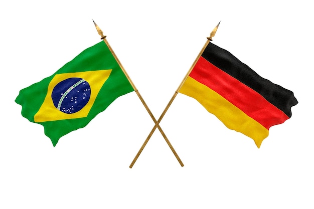 Background for designers National Day 3D model National flags of People's Republic of Brazil and Germany