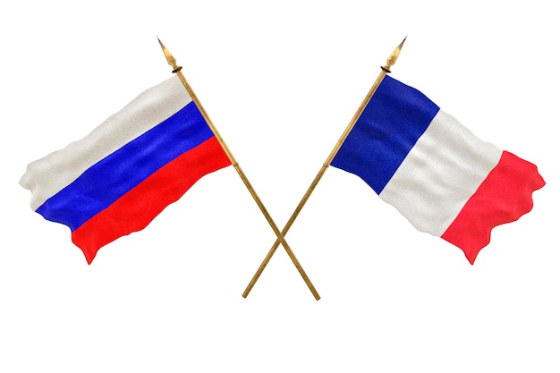 デザイナーのナショナルデーの背景 3D モデル ロシアとクリッパートン島の国旗