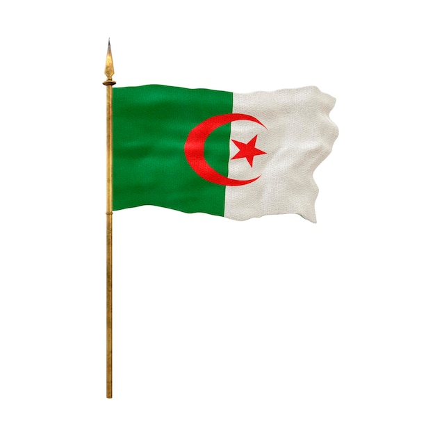 デザイナーのナショナルデーの背景アルジェリアの国旗