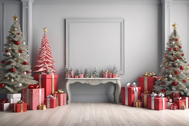 Background for displaying products during the Christmas holidays 3D Scene