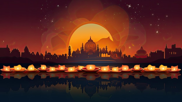 Foto sfondamento per la grafica di diwali