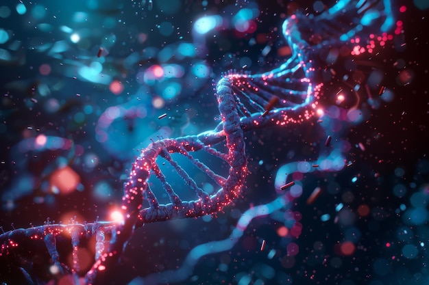 Background of the DNA helix biotechnology concept