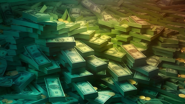 Background of dollars banknotes