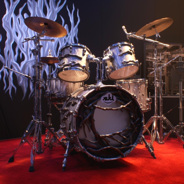 Photo background for drums