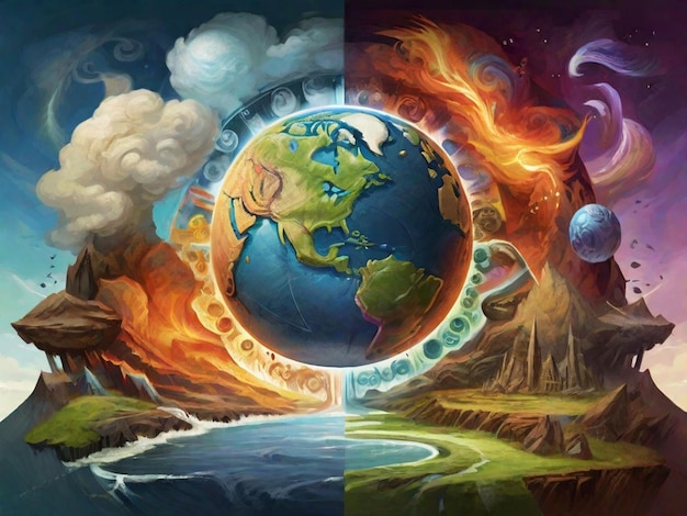 Photo background of earth elements