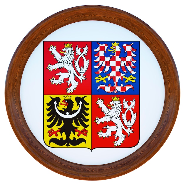 Background for editors and designers National holiday 3D illustration National coat of arms Czech Republic