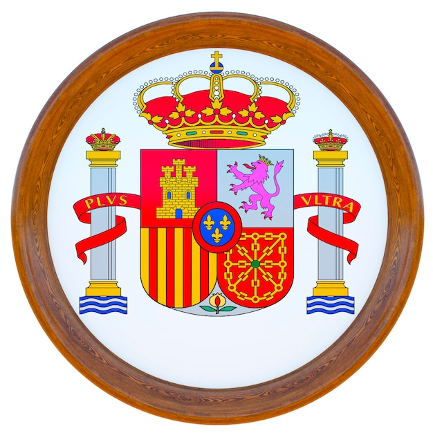 Фон для редакторов и дизайнеров Национальный праздник 3D иллюстрация Национальный герб Испании