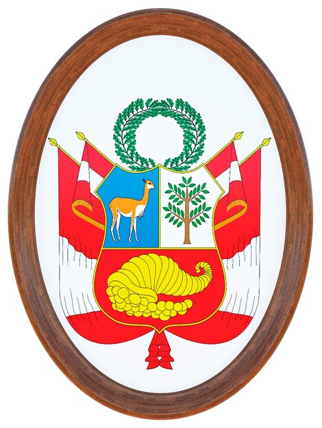 Фон для редакторов и дизайнеров Национальный праздник 3D иллюстрация Государственный герб Перу