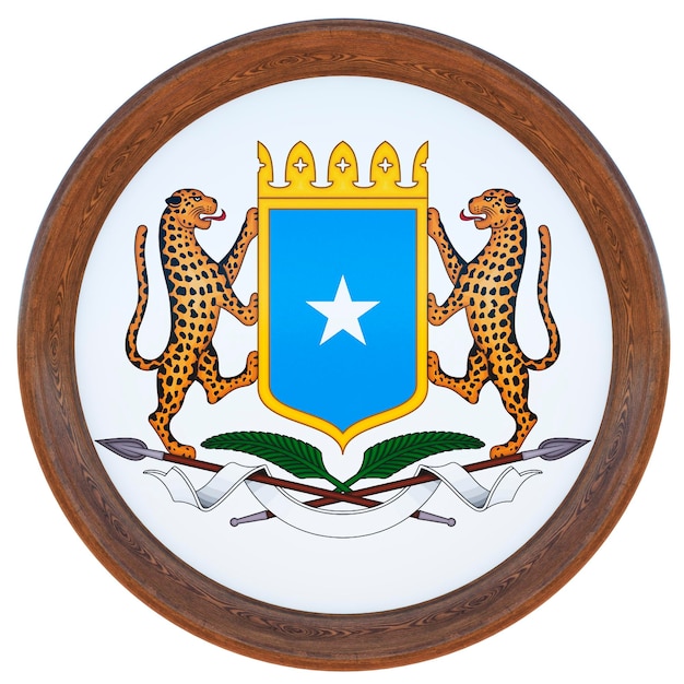 Photo background for editors and designers national holiday 3d illustration national coat of arms somalia