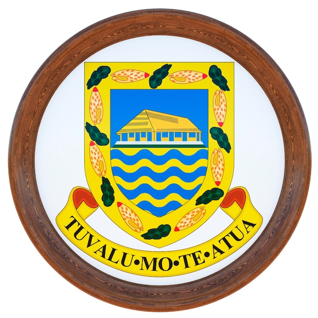 Background for editors and designers national holiday 3d illustration national coat of arms tuvalu