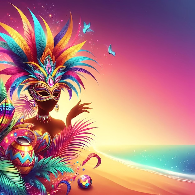 Background expressing the Joy of Brazilian Carnival