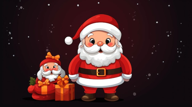 background fat child Santa Claus Christmas