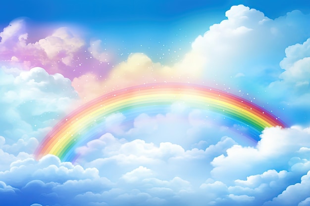 Background featuring rainbow and sky