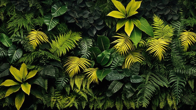 Background filled with vibrant green leaves