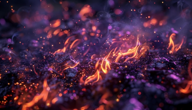 background of fire flames on dark floor