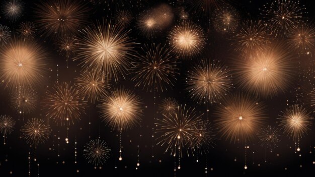 Background of fireworks in Mocha color