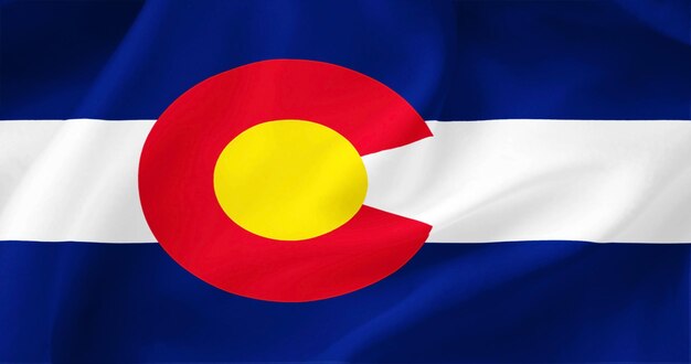 Background of the flag of the American state of Colorado Illustration Texture