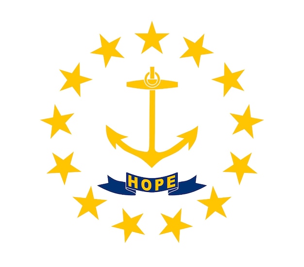 Background of the flag of the American state of Rhode Island Illustration Texture