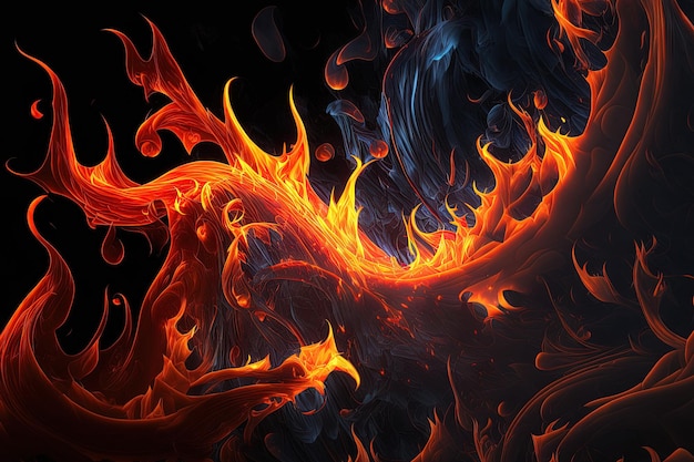 Background of flames and fire