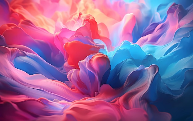 Background of fluid acrylic paints in motion