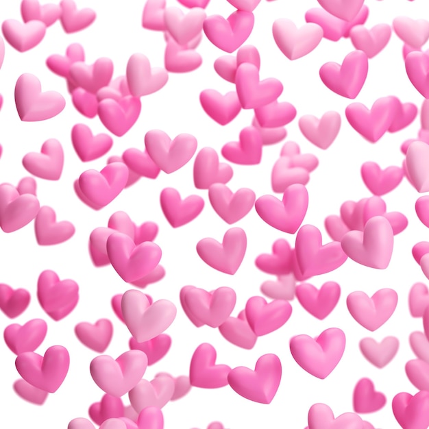 Background of flying hearts