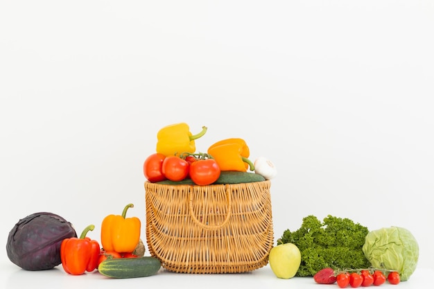 背景食品果物と野菜のコレクション果物野菜健康的な食事療法