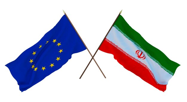 Фото Фон для дизайнеров-иллюстраторов день национальной независимости флаги евросоюз и иран