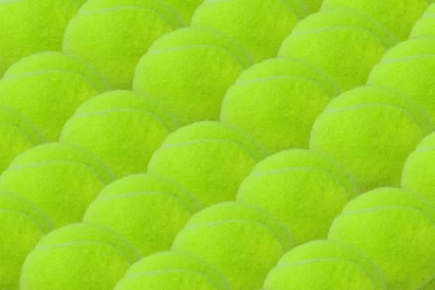 Background formed by a series of tennis balls