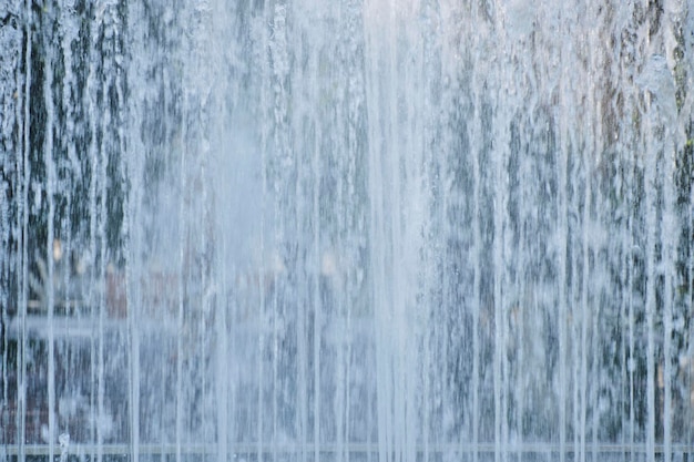 Background of fountain water jets closeup