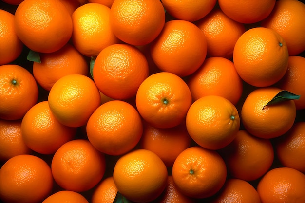 Background of fresh mandarins or oranges