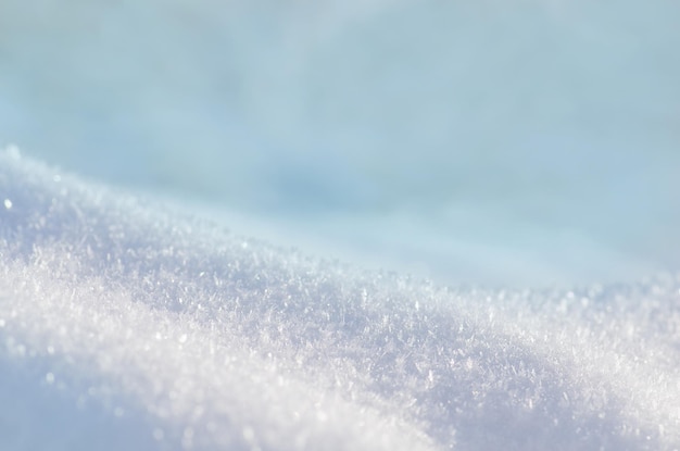 Background of fresh snow texture in blue tone