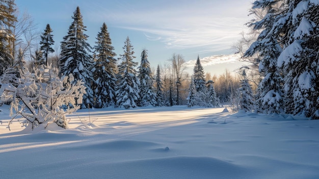 background of fresh snow