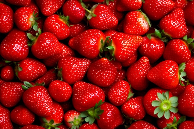 Photo background of fresh strawberrys