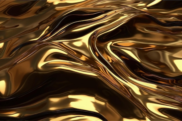 Background from abstract golden waves