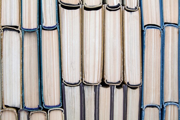 Background from the edges of old shabby books High quality design background