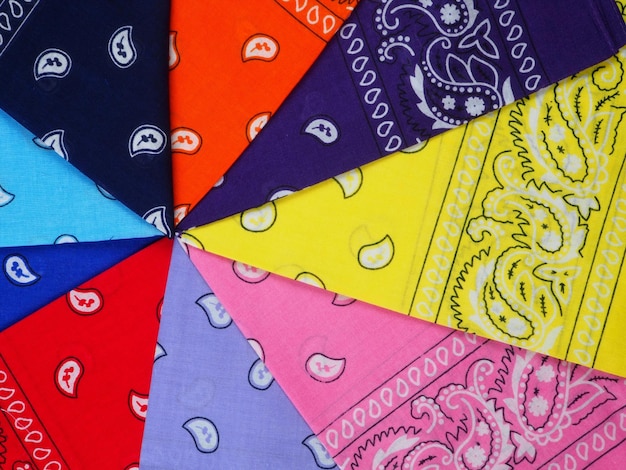 Background from many multicolored bandanas