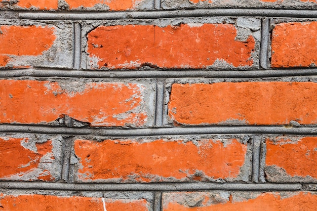 Background from red brick wall