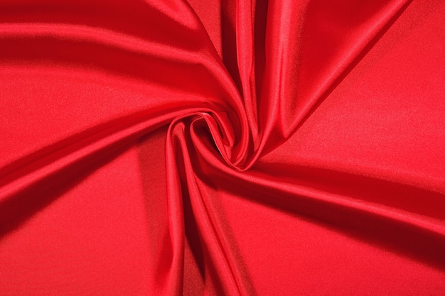 Background from a red satin fabric