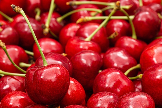 Background from ripe cherries