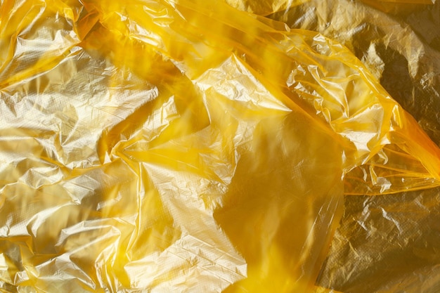 Foto sfondio del concetto di polietilene riciclabile giallo eco-zero rifiuti alternativa alla plastica