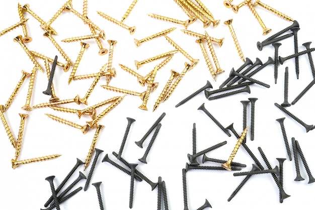 Photo background from yellow zinc screws.