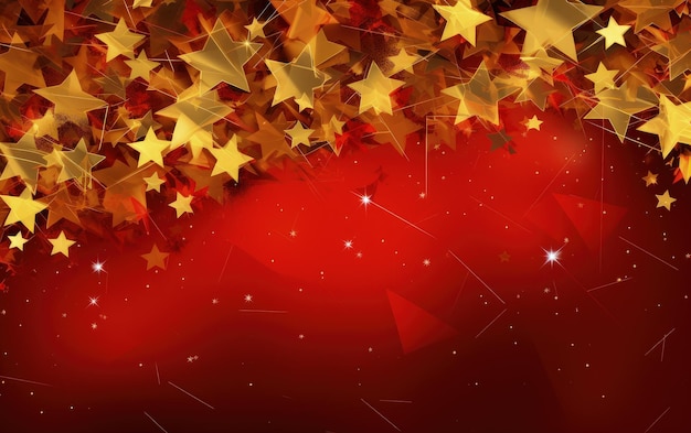 Background full of yellow stars illustration style christmas concept Generative AI